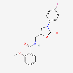 N-{[3-(4-fluorophenyl)-2-oxo-1,3-oxazolidin-5-yl]methyl}-2-methoxybenzamide