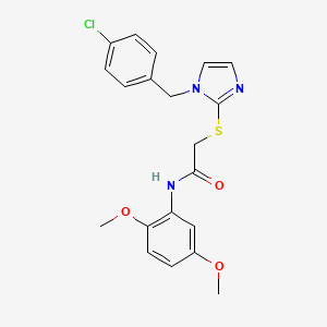 2-({1-[(4-chlorophenyl)methyl]-1H-imidazol-2-yl}sulfanyl)-N-(2,5-dimethoxyphenyl)acetamide