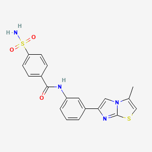 molecular formula C19H16N4O3S2 B6500932 N-(3-{3-methylimidazo[2,1-b][1,3]thiazol-6-yl}phenyl)-4-sulfamoylbenzamide CAS No. 887201-02-7