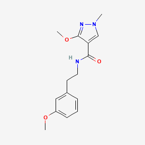 molecular formula C15H19N3O3 B6500963 3-methoxy-N-[2-(3-methoxyphenyl)ethyl]-1-methyl-1H-pyrazole-4-carboxamide CAS No. 937204-74-5