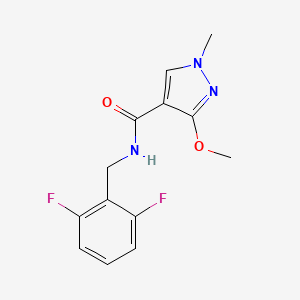 molecular formula C13H13F2N3O2 B6500965 N-[(2,6-difluorophenyl)methyl]-3-methoxy-1-methyl-1H-pyrazole-4-carboxamide CAS No. 1014066-65-9