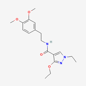 molecular formula C18H25N3O4 B6500968 N-[2-(3,4-dimethoxyphenyl)ethyl]-3-ethoxy-1-ethyl-1H-pyrazole-4-carboxamide CAS No. 1014087-89-8