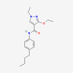 molecular formula C18H25N3O2 B6500973 N-(4-butylphenyl)-3-ethoxy-1-ethyl-1H-pyrazole-4-carboxamide CAS No. 1014027-06-5