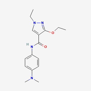 molecular formula C16H22N4O2 B6500974 N-[4-(dimethylamino)phenyl]-3-ethoxy-1-ethyl-1H-pyrazole-4-carboxamide CAS No. 1014028-61-5