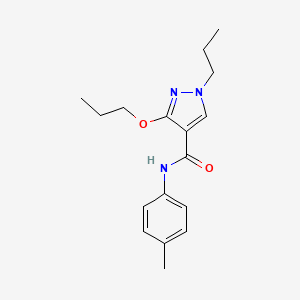 molecular formula C17H23N3O2 B6500975 N-(4-methylphenyl)-3-propoxy-1-propyl-1H-pyrazole-4-carboxamide CAS No. 1013765-44-0