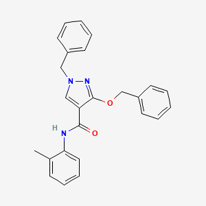 B6500984 1-benzyl-3-(benzyloxy)-N-(2-methylphenyl)-1H-pyrazole-4-carboxamide CAS No. 1014088-15-3