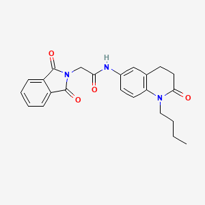 molecular formula C23H23N3O4 B6501000 N-(1-butyl-2-oxo-1,2,3,4-tetrahydroquinolin-6-yl)-2-(1,3-dioxo-2,3-dihydro-1H-isoindol-2-yl)acetamide CAS No. 954612-83-0