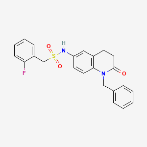 molecular formula C23H21FN2O3S B6501019 N-(1-benzyl-2-oxo-1,2,3,4-tetrahydroquinolin-6-yl)-1-(2-fluorophenyl)methanesulfonamide CAS No. 941955-01-7