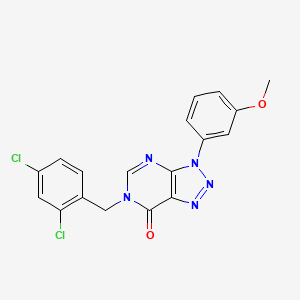 molecular formula C18H13Cl2N5O2 B6501020 6-[(2,4-dichlorophenyl)methyl]-3-(3-methoxyphenyl)-3H,6H,7H-[1,2,3]triazolo[4,5-d]pyrimidin-7-one CAS No. 892481-45-7