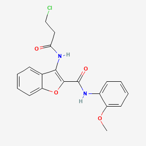 molecular formula C19H17ClN2O4 B6501023 3-(3-chloropropanamido)-N-(2-methoxyphenyl)-1-benzofuran-2-carboxamide CAS No. 887890-48-4