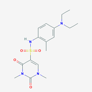 N-[4-(diethylamino)-2-methylphenyl]-1,3-dimethyl-2,4-dioxo-1,2,3,4-tetrahydropyrimidine-5-sulfonamide