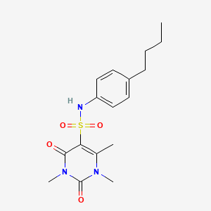 N-(4-butylphenyl)-1,3,6-trimethyl-2,4-dioxo-1,2,3,4-tetrahydropyrimidine-5-sulfonamide