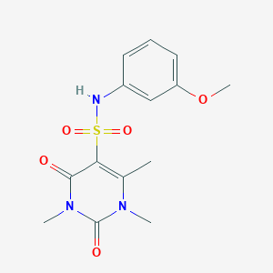N-(3-methoxyphenyl)-1,3,6-trimethyl-2,4-dioxo-1,2,3,4-tetrahydropyrimidine-5-sulfonamide