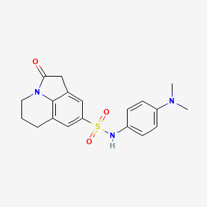 N-[4-(dimethylamino)phenyl]-2-oxo-1-azatricyclo[6.3.1.0^{4,12}]dodeca-4,6,8(12)-triene-6-sulfonamide