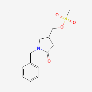 molecular formula C13H17NO4S B6501095 (1-benzyl-5-oxopyrrolidin-3-yl)methyl methanesulfonate CAS No. 1373821-40-9