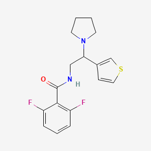 2,6-difluoro-N-[2-(pyrrolidin-1-yl)-2-(thiophen-3-yl)ethyl]benzamide