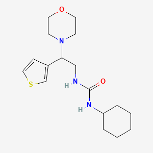 molecular formula C17H27N3O2S B6501124 1-cyclohexyl-3-[2-(morpholin-4-yl)-2-(thiophen-3-yl)ethyl]urea CAS No. 954621-10-4