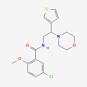 5-chloro-2-methoxy-N-[2-(morpholin-4-yl)-2-(thiophen-3-yl)ethyl]benzamide