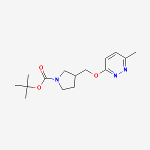 molecular formula C15H23N3O3 B6501132 tert-butyl 3-{[(6-methylpyridazin-3-yl)oxy]methyl}pyrrolidine-1-carboxylate CAS No. 1420898-05-0