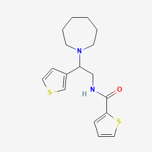 molecular formula C17H22N2OS2 B6501139 N-[2-(azepan-1-yl)-2-(thiophen-3-yl)ethyl]thiophene-2-carboxamide CAS No. 955229-14-8