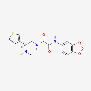 molecular formula C17H19N3O4S B6501145 N'-(2H-1,3-benzodioxol-5-yl)-N-[2-(dimethylamino)-2-(thiophen-3-yl)ethyl]ethanediamide CAS No. 946272-88-4