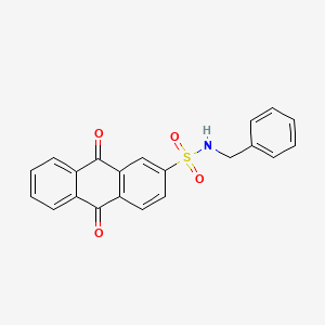 molecular formula C21H15NO4S B6501154 N-benzyl-9,10-dioxo-9,10-dihydroanthracene-2-sulfonamide CAS No. 139725-38-5