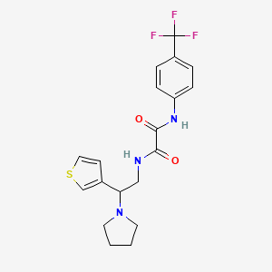 molecular formula C19H20F3N3O2S B6501162 N-[2-(pyrrolidin-1-yl)-2-(thiophen-3-yl)ethyl]-N'-[4-(trifluoromethyl)phenyl]ethanediamide CAS No. 946200-79-9