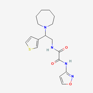 molecular formula C17H22N4O3S B6501173 N'-[2-(azepan-1-yl)-2-(thiophen-3-yl)ethyl]-N-(1,2-oxazol-3-yl)ethanediamide CAS No. 946201-32-7
