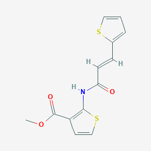 molecular formula C13H11NO3S2 B6501174 methyl 2-[(2E)-3-(thiophen-2-yl)prop-2-enamido]thiophene-3-carboxylate CAS No. 1005930-88-0