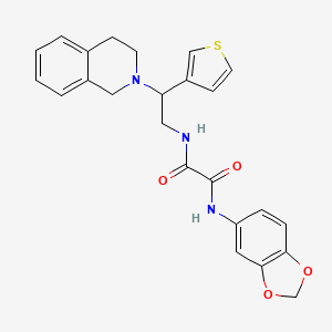 molecular formula C24H23N3O4S B6501180 N-(2H-1,3-benzodioxol-5-yl)-N'-[2-(1,2,3,4-tetrahydroisoquinolin-2-yl)-2-(thiophen-3-yl)ethyl]ethanediamide CAS No. 954618-39-4