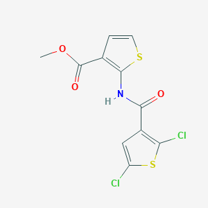 molecular formula C11H7Cl2NO3S2 B6501188 methyl 2-(2,5-dichlorothiophene-3-amido)thiophene-3-carboxylate CAS No. 921054-48-0