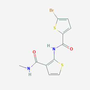 molecular formula C11H9BrN2O2S2 B6501194 2-(5-bromothiophene-2-amido)-N-methylthiophene-3-carboxamide CAS No. 888413-29-4