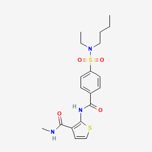 molecular formula C19H25N3O4S2 B6501202 2-{4-[butyl(ethyl)sulfamoyl]benzamido}-N-methylthiophene-3-carboxamide CAS No. 920436-36-8