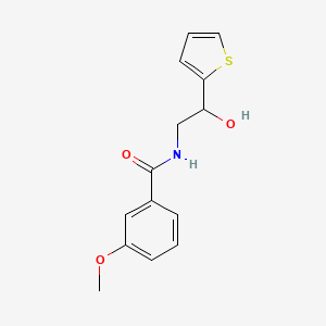molecular formula C14H15NO3S B6501207 N-[2-hydroxy-2-(thiophen-2-yl)ethyl]-3-methoxybenzamide CAS No. 1267258-29-6
