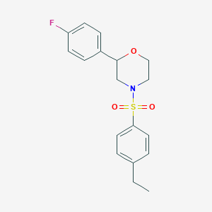 molecular formula C18H20FNO3S B6501215 4-(4-ethylbenzenesulfonyl)-2-(4-fluorophenyl)morpholine CAS No. 1328423-78-4