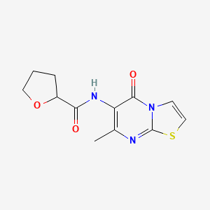 molecular formula C12H13N3O3S B6501245 N-{7-methyl-5-oxo-5H-[1,3]thiazolo[3,2-a]pyrimidin-6-yl}oxolane-2-carboxamide CAS No. 946250-13-1