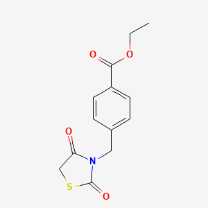molecular formula C13H13NO4S B6501251 ethyl 4-[(2,4-dioxo-1,3-thiazolidin-3-yl)methyl]benzoate CAS No. 878989-52-7