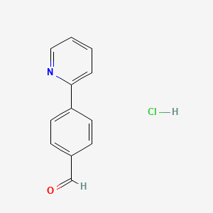 molecular formula C12H10ClNO B6501257 4-(pyridin-2-yl)benzaldehyde hydrochloride CAS No. 2549012-96-4