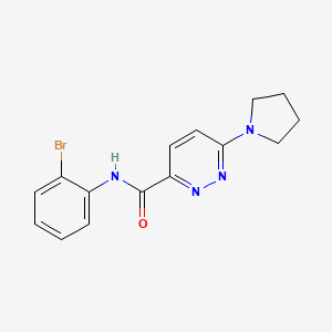 molecular formula C15H15BrN4O B6501281 N-(2-bromophenyl)-6-(pyrrolidin-1-yl)pyridazine-3-carboxamide CAS No. 1396881-67-6