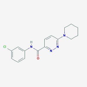 molecular formula C16H17ClN4O B6501291 N-(3-chlorophenyl)-6-(piperidin-1-yl)pyridazine-3-carboxamide CAS No. 1396564-90-1