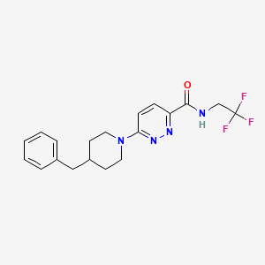 molecular formula C19H21F3N4O B6501305 6-(4-benzylpiperidin-1-yl)-N-(2,2,2-trifluoroethyl)pyridazine-3-carboxamide CAS No. 1396785-47-9