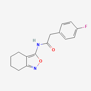 molecular formula C15H15FN2O2 B6501321 2-(4-fluorophenyl)-N-(4,5,6,7-tetrahydro-2,1-benzoxazol-3-yl)acetamide CAS No. 946247-20-7