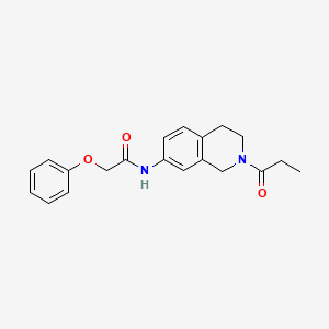 molecular formula C20H22N2O3 B6501341 2-phenoxy-N-(2-propanoyl-1,2,3,4-tetrahydroisoquinolin-7-yl)acetamide CAS No. 955705-73-4