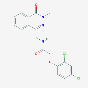 molecular formula C18H15Cl2N3O3 B6501352 2-(2,4-dichlorophenoxy)-N-[(3-methyl-4-oxo-3,4-dihydrophthalazin-1-yl)methyl]acetamide CAS No. 1396866-86-6