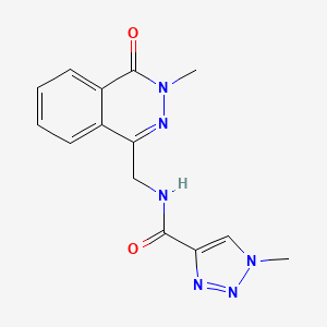 molecular formula C14H14N6O2 B6501360 1-methyl-N-[(3-methyl-4-oxo-3,4-dihydrophthalazin-1-yl)methyl]-1H-1,2,3-triazole-4-carboxamide CAS No. 1396870-57-7
