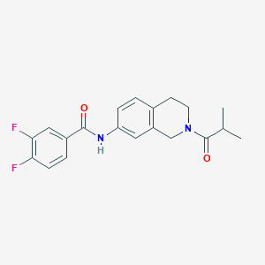 molecular formula C20H20F2N2O2 B6501365 3,4-difluoro-N-[2-(2-methylpropanoyl)-1,2,3,4-tetrahydroisoquinolin-7-yl]benzamide CAS No. 955664-35-4
