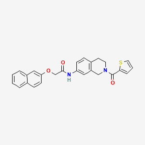 molecular formula C26H22N2O3S B6501372 2-(naphthalen-2-yloxy)-N-[2-(thiophene-2-carbonyl)-1,2,3,4-tetrahydroisoquinolin-7-yl]acetamide CAS No. 955761-21-4