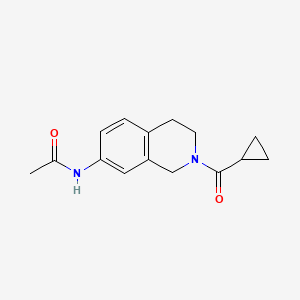 molecular formula C15H18N2O2 B6501399 N-(2-cyclopropanecarbonyl-1,2,3,4-tetrahydroisoquinolin-7-yl)acetamide CAS No. 955713-64-1
