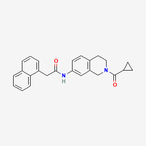 molecular formula C25H24N2O2 B6501404 N-(2-cyclopropanecarbonyl-1,2,3,4-tetrahydroisoquinolin-7-yl)-2-(naphthalen-1-yl)acetamide CAS No. 955713-79-8
