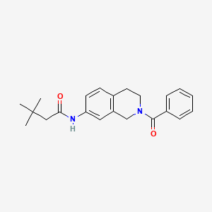molecular formula C22H26N2O2 B6501427 N-(2-benzoyl-1,2,3,4-tetrahydroisoquinolin-7-yl)-3,3-dimethylbutanamide CAS No. 955671-89-3